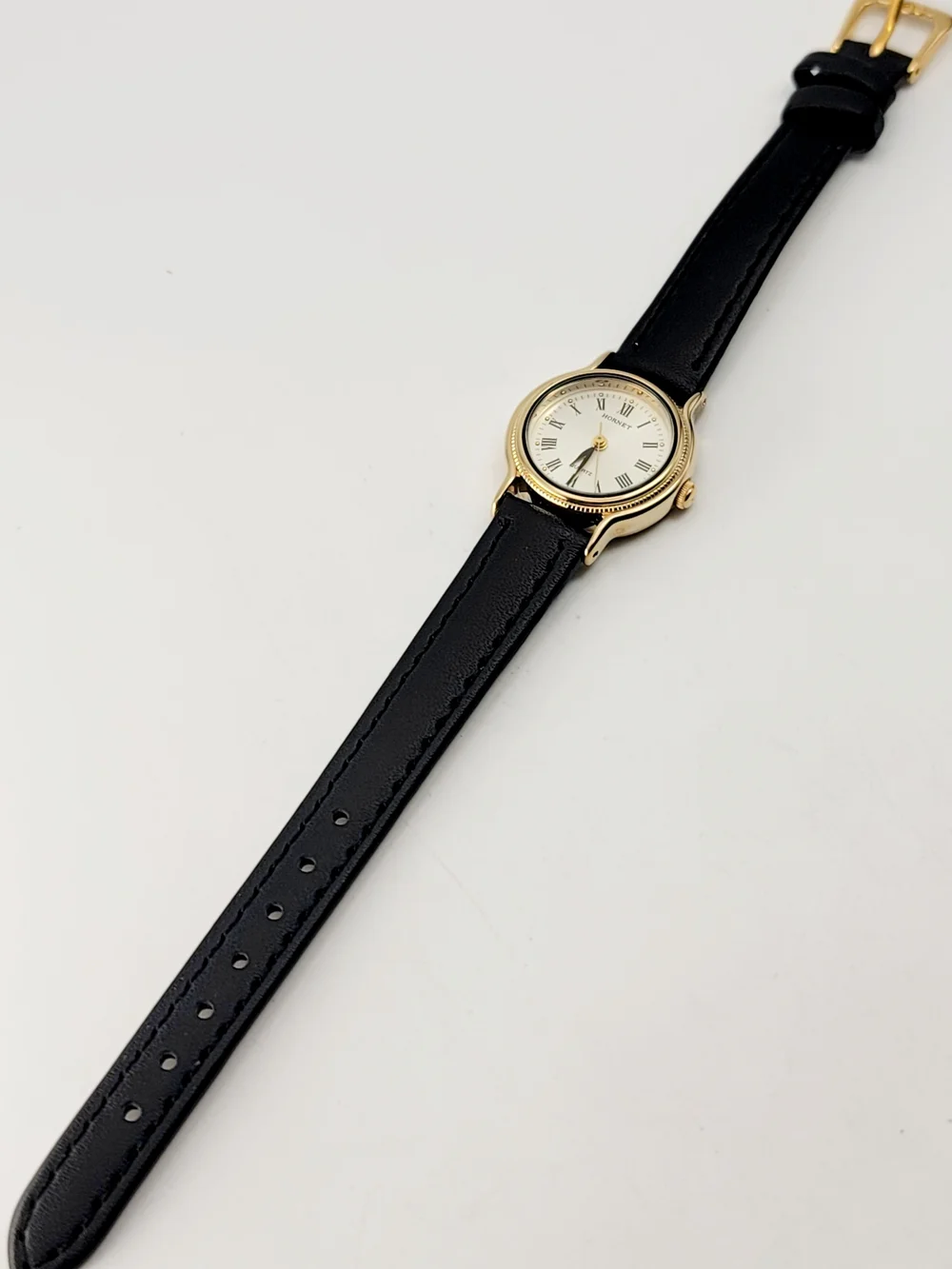 Vintage Hornet HN-012 Women’s Gold Tone Roman Numeral Japan Quartz Dress Watch - Picture 5 of 8